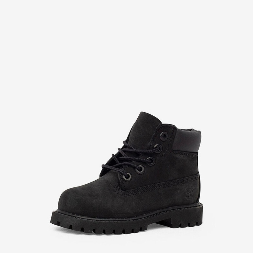 Timberland Toddler 6-Inch Black Premium Boots! Size 9 worn twice like new!